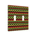 thumbnail image 2 of PAYOHTO Toggle Light Switch Wall Plate Classic Ethnic Bohemian Double Switch Cover Standard Size 2-Gang 4.50" x 4.5" Unbreakable Polycarbonate Thermoplastic, 2 of 6