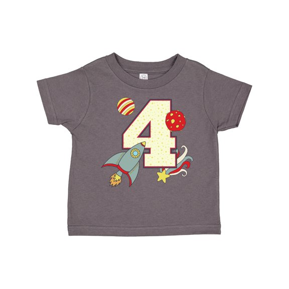 Inktastic 4th Birthday Outer Space Theme Boys or Girls Toddler T-Shirt