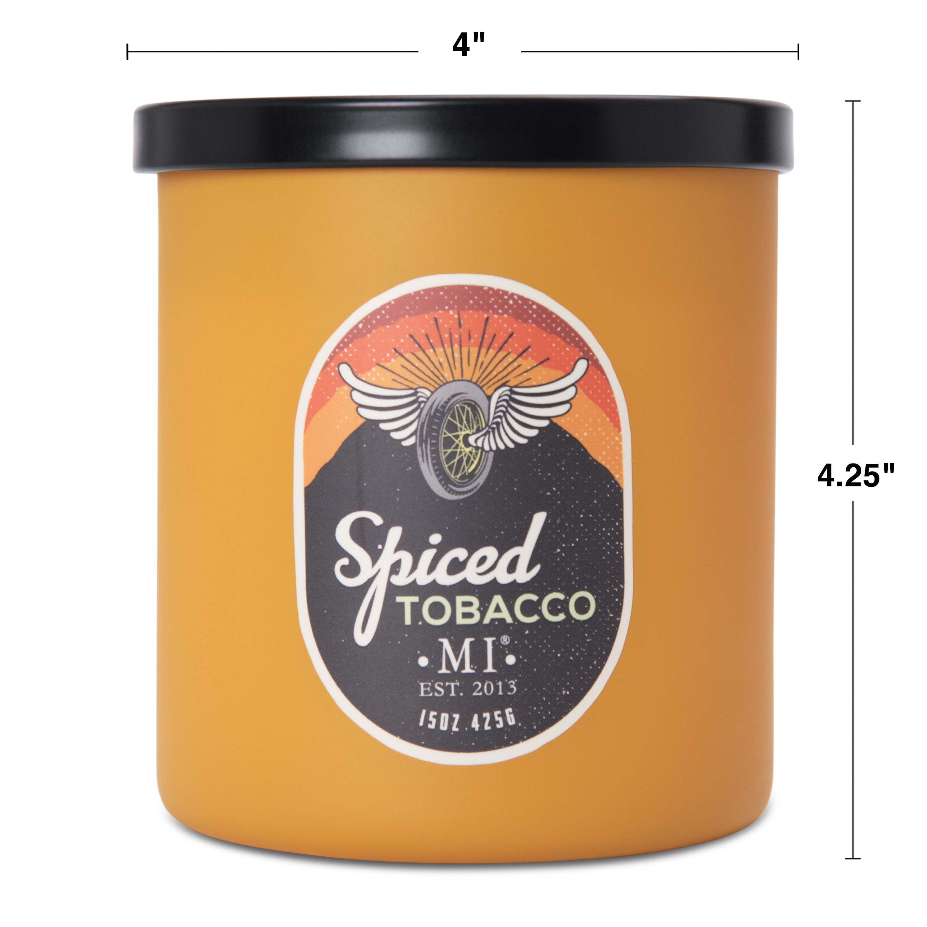 spiced tobacco candle & Spice 9 Oz. Luxury Soy Wax often conveying a sense of coziness and depth Tuscany Candle Homme + Heritage