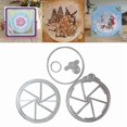 thumbnail image 2 of Round Metal Cutting Dies 3 Round Frames Die Cut Combination Embossing Puzzle, 2 of 7