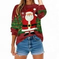 thumbnail image 5 of Women and Men Christmas Tops Christmas Tree Sweaters Printed Knit Shirts Fleece Thicken Sweatshirt Merry Christmas Pullover Christmas Couple Outfits, 5 of 9