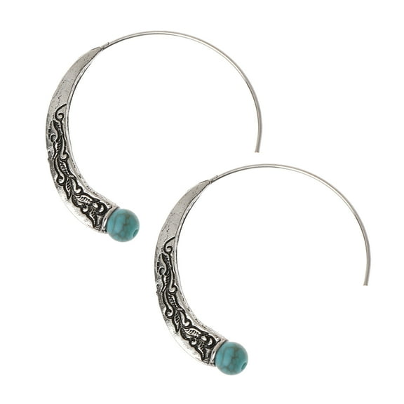 MANNYA Vintage Ethnic Hoops Earrings Fashion Indian Bollywood Ethnic Earrings Jewelry