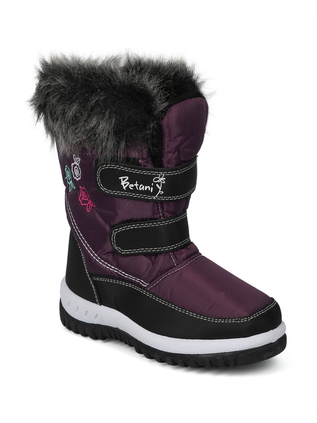 BETANI Kids Girls Winter Boots Size 2 Warm Colorful Snow Boots Tia-4