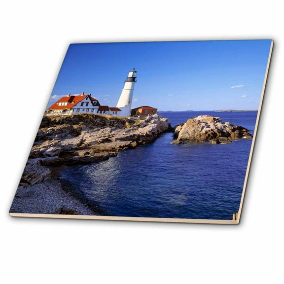3dRose, Maine, Portland Head Lighthouse - US20 RER0011 - Ric Ergenbright, 6 Inch Ceramic Tile