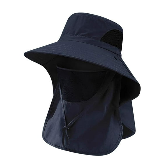 Wide Brim Sun Hat for Men Women Quick Dry UPF 50  Fishing Hat with Face Guard And Neck Flap for Outdoor Hiking Travel Beach