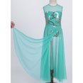 thumbnail image 3 of CHICTRY Girls Floral Sequins Leotard Dress Dancewear Spirit Praise Dance Maxi Skirt,Sizes 6-14, 3 of 7