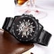 thumbnail image 1 of Reloj mecánico de acero hueco para hombre, reloj de pulsera mecánico con puntero redondo, 1 of 5