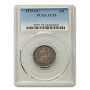 1875-CC Twenty Cent Piece AU-55 PCGS