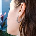 thumbnail image 3 of Alexcraft Hypoallergenic Lightweight Gold Plated Hollow Oval Hoop Earrings for Women, 3 of 6
