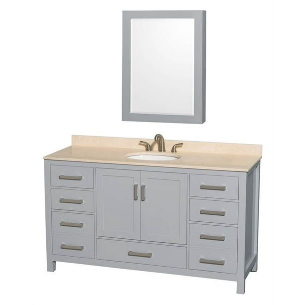 60 in. Bathroom Vanity with Medicine