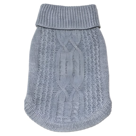 TELOLY 1Pcs Dog Sweater,Polyester Dog Coats for Small Dogs,Dog Sweaters for Large Dogs,Gray,M