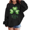 thumbnail image 4 of IWRICH Happy St. Patrick's Day Hoodies for Girls Printed Shamrock Sweatshirts Saint Patrick's Tops,Size 3-14 Years Black 140, 4 of 4