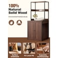 thumbnail image 5 of NARTRU Large Litter Box Enclosure for Self Cleaning Litter Box, Hidden Automatic Cat Litter Box Furniture with Shelves, Walnut, 5 of 7