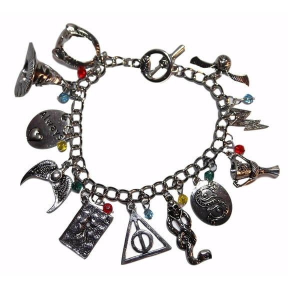 Harry Potter Silvertone Metal Charm Bracelet
