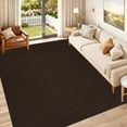 thumbnail image 3 of Garvee 5'x7' Modern Solid Color Area Rug Minimalist Woven Textured Carpet, Washable Rug Non Slip Low Pile Indoor Mats for Living Room Bedroom Dining Room, Red Brown, 3 of 6