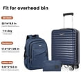 thumbnail image 4 of Smicure Carry On Luggage Sets 3 Piece with Spinner Wheel, Hardside Lightweight Business Suitcase with College Backpack and Travel Essentials, Blue, 4 of 10