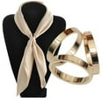 thumbnail image 1 of Fashion Rose Gold Plated Trio Scarf Ring Silk Scarf Buckle Clip Slide Jewelry, 1 of 8