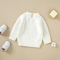 thumbnail image 2 of Baby Sweater Long Sleeve Newborn Girls Boys Pullover Knitted Cute Snowman Tops Infant White Clothing Warm Autumn Playsuit Winter, 2 of 6