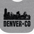 thumbnail image 4 of Inktastic Denver Colorado Skyline Grunge Boys or Girls Baby Bib, 4 of 4