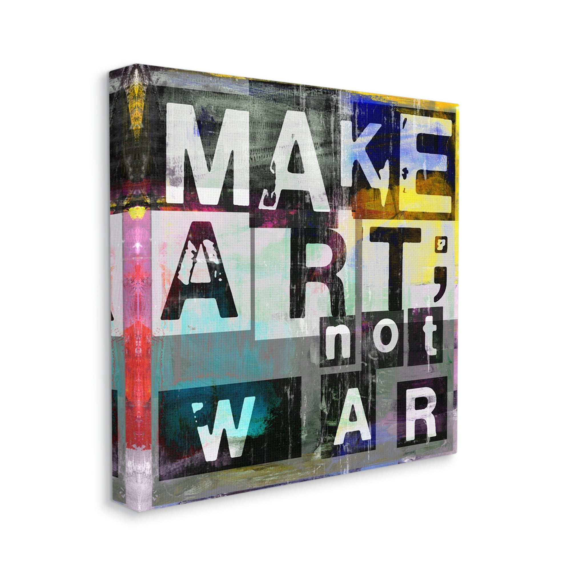 Stupell Industries Make Art Not War Quirky Modern Typography Letters Canvas Wall Art, 30 x 30, Design by Sven Pfrommer