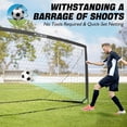 thumbnail image 6 of RUNBOW 9x5 ft Portable Kids Soccer Goal for Backyard Adult Junior Large Practice Soccer Net with Carry Bag (9x5FT, 1 Pack, Black), 6 of 7
