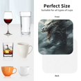 thumbnail image 6 of Vsdgher Cloud White Dragon Leather Coasters for Drinks, Durable Drink Coasters 4 Set for Tabletop Protection, Luxurious Home Décor and Housewarming Gift ( {designName})Square, 6 of 6