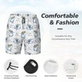 thumbnail image 3 of Haiem Cute Shark Mens Swim Trunks with Compression Liner 2 in 1 Swimming Shorts Stretch Swimwear Quick Dry,Board Shorts-Small, 3 of 9