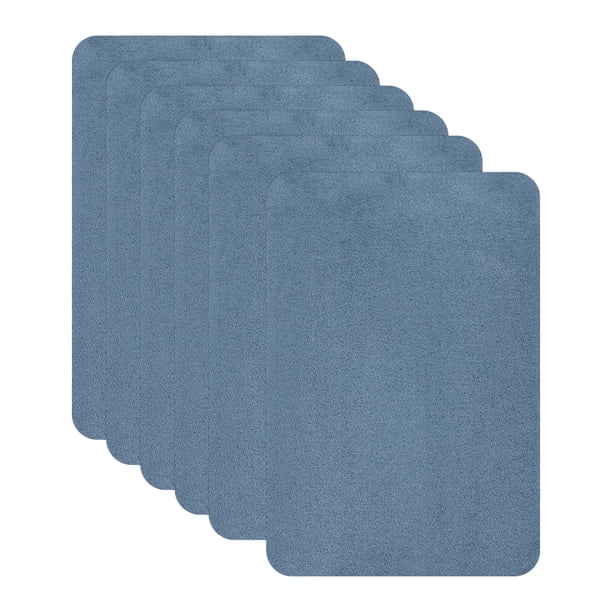 Uxcell 6Pcs Parches de Reparación de Tela para Sofá Parches de Tela Autoadhesivos 4.13" x 6.1" Azul Oscuro