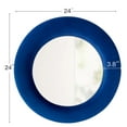 thumbnail image 3 of NeuType 24" Velvet Round Wall Mirror Modern Accent Mirror Decorative Mirror,Green, 3 of 7