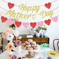 thumbnail image 5 of Happy Mother’s Day Banner Mother’s Day Party Decorations We Love Mom Party Supplies with Glittering Heart Garland, 5 of 6