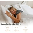 thumbnail image 5 of RV Short Queen Size 500-Thread-Count 4-PCs Bed Sheet Set, Luxury Egyptian Cotton Sheet Set – Soft, Durable & Breathable Bedding, Fits Mattress Upto 13-15" Deep Pocket, Stripe Orange, 5 of 6