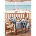 thumbnail image 2 of Outdoor Tablecloth with Umbrella Hole for Patio/Picnic/Party/Camping, Black Grey Ombre Waterproof Table Cloth Rectangle Table Cover Washable, Modern Moire Abstract Art Aesthetics (52"x 70"), 2 of 9