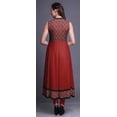 thumbnail image 4 of Bimba Rouge à Lèvres Rouge Tribal Indien Long Kurti pour Femmes Tenue de Soirée Robe Anarkali Kurti Imprimée TTG, 4 of 6