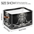 thumbnail image 3 of Ryvnso Mandala Skeleton Sitting Storage Basket Large Bin Foldable Boxes Toys Organizer 14.2x10.2x8.3in 2 PCs, 3 of 8
