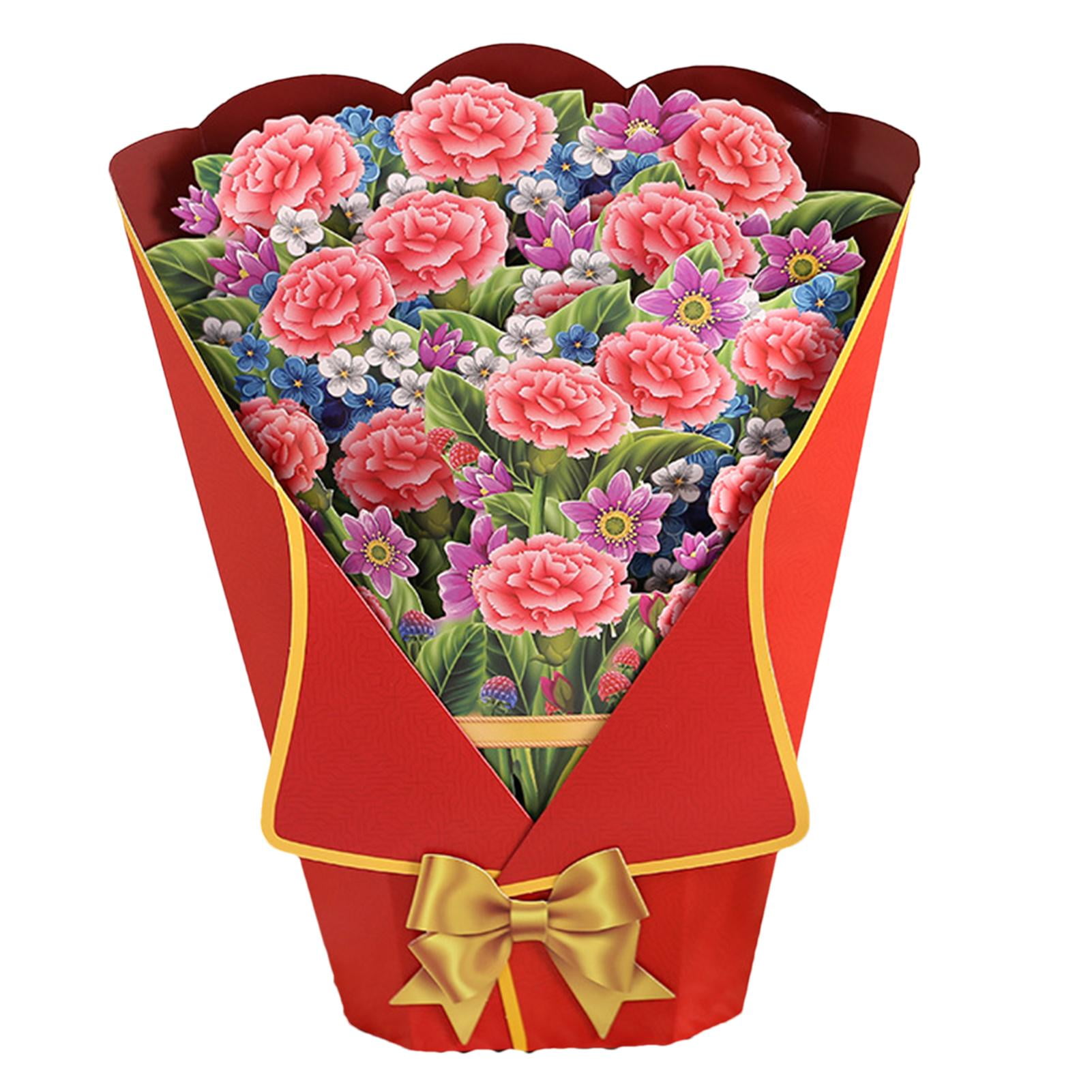 Pop Up Flower Bouquet Greeting Card Excellent Paper Greeting Card ...