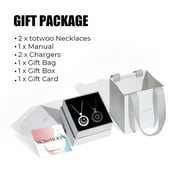 TOTWOO Long Distance Touch Necklace| Vibration & Light Up Smart Necklace for Long Distance Relationship Gifts| Couples Necklace with Natural Agate Gift