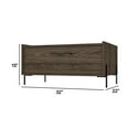 thumbnail image 5 of 33 Inch Modern Coffee Table, Drop Down Door Storage, Wood Grains, Brown - Saltoro Sherpi, 5 of 5