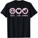 thumbnail image 1 of Playera de Mujer Peace Love Squirrels - Diseño Divertido de Ardilla, Cuello Redondo y Manga Corta, 1 of 7