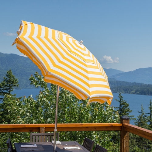 DestinationGear 6 ft. Aluminum Italian Stripe Bistro Umbrella