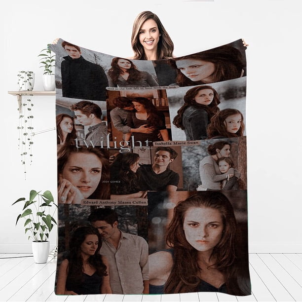 Couverture de pique-nique en peluche douce imprimée Twilight, jeté de canapé-lit, couverture de glouton moderne, dessin animé12150x180cm(59x70 in) zhangyuxiang unisex