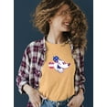 thumbnail image 2 of American Flag Vintage Mouse T-shirt Color Women's -SmartPrintsInk Designs, 2 of 4