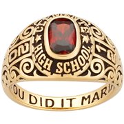 Freestyle, Women's 14kt gold plated Celebrium Fancy Scroll Birthstone Class Ring, High School or College Graduation