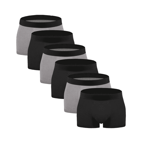 Men's Underwear Boxer Briefs Trunks 6 Pack Soft Low-rise Underpant