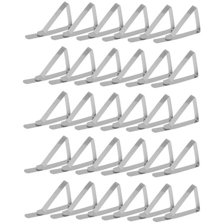 

30 Pack Tablecloth Clips - Durable Stainless Steel Table Cloth Clips & Cover Clamps - Flexible Table Cloth Clip Holder