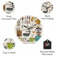 thumbnail image 5 of Wall Clock Cooking Kitchenware Clocks PVC Silent Non-Ticking Battery Operated Decorative Kitchen Tool Pattern Round Clock for Home Living Room Kitchen Bedroom Office School Wall Decor 14 Inch, 5 of 9