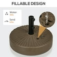 thumbnail image 5 of Outsunny Fillable Umbrella Base for 1.5"-2" Pole, Umbrella Stand, Brown, 5 of 10