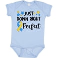 thumbnail image 3 of Inktastic Just Down Right Perfect Down Syndrome Awareness Ribbon Boys or Girls Baby Bodysuit, 3 of 5