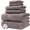 Taupe, variant on Modern Threads Otis Chevron Jacquard 6-Piece Cotton Towel Set, Sea Foam
