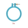 thumbnail image 1 of pitrice 1pc Embroidery Circle Plastic Cross Stitch Hoop Ring Sewing Craft DIY Loop Random Color - 7 Inches, 1 of 5