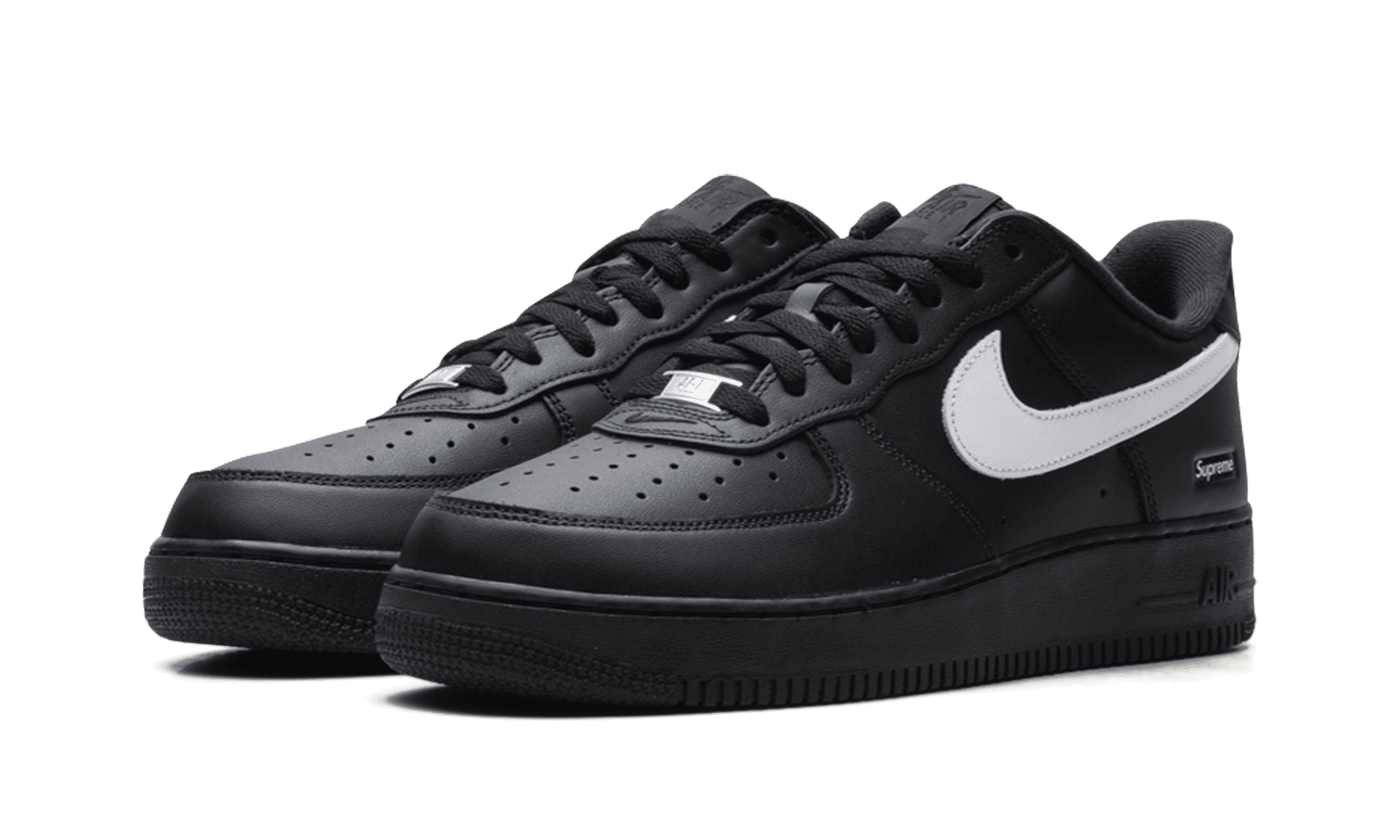 NIKE MENS Air Force 1 Low "Supreme - Mini Box Logo Black / White" CU9225 002 CU9225 002 from Stadium Goods